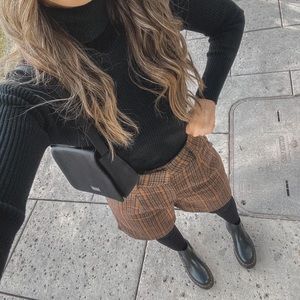 Brown Plaid Shorts (come with matching belt)